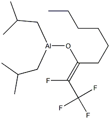 Diisobutyl[(Z)-1-hexyl-2,3,3,3-tetrafluoro-1-propenyloxy]aluminum 结构式