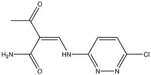 3-Oxo-2-[(Z)-(6-chloropyridazin-3-yl)aminomethylene]butanamide 结构式