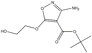 3-Amino-5-(2-hydroxyethoxy)isoxazole-4-carboxylic acid tert-butyl ester 结构式