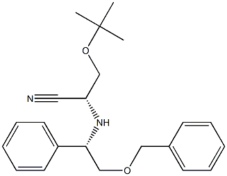 (R)-3-(tert-Butyloxy)-2-[[(S)-2-(benzyloxy)-1-phenylethyl]amino]propanenitrile 结构式