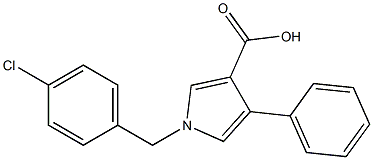 1-(4-Chlorobenzyl)-4-phenyl-1H-pyrrole-3-carboxylic acid 结构式