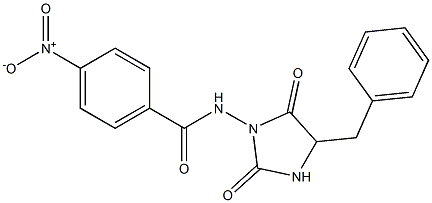 3-(4-Nitrobenzoylamino)-5-benzylimidazolidine-2,4-dione 结构式