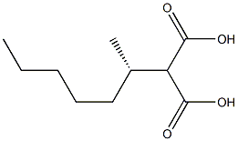 (-)-2-[(S)-1-Methylhexyl]malonic acid 结构式