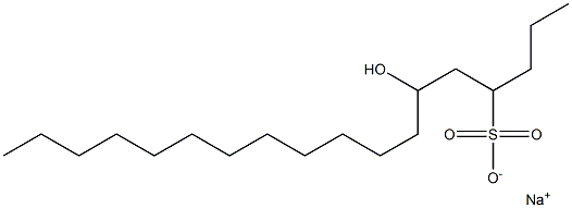 6-Hydroxyoctadecane-4-sulfonic acid sodium salt 结构式