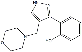 2-[4-[Morpholinomethyl]-1H-pyrazol-3-yl]phenol 结构式