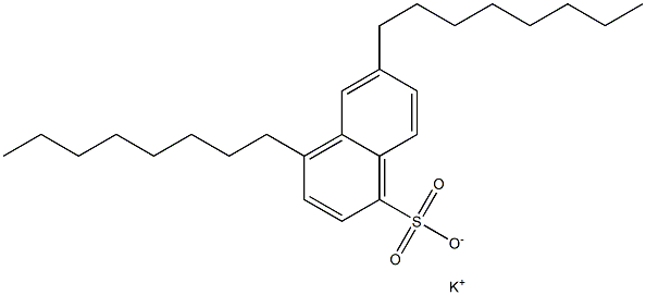 4,6-Dioctyl-1-naphthalenesulfonic acid potassium salt 结构式