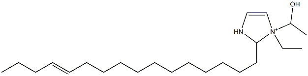 1-Ethyl-2-(12-hexadecenyl)-1-(1-hydroxyethyl)-4-imidazoline-1-ium 结构式