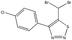 4-(4-Chlorophenyl)-5-dibromomethyl-1,2,3-thiadiazole 结构式