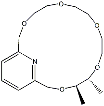 [4R,5R,(-)]-4,5-Dimethyl-3,6,9,12,15-pentaoxa-21-azabicyclo[15.3.1]henicosa-1(21),17,19-triene 结构式