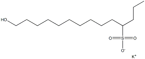 14-Hydroxytetradecane-4-sulfonic acid potassium salt 结构式