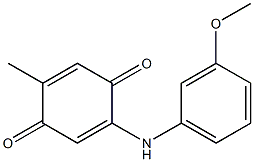 2-(3-Methoxyanilino)-5-methyl-1,4-benzoquinone 结构式