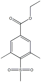 3,5-Dimethyl-4-(methylsulfonyl)benzoic acid ethyl ester 结构式