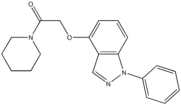 1-Phenyl-4-[[(piperidin-1-yl)carbonyl]methoxy]-1H-indazole 结构式