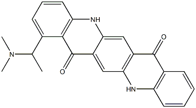 1-[1-(Dimethylamino)ethyl]-5,12-dihydroquino[2,3-b]acridine-7,14-dione 结构式