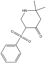 2,2-Dimethyl-5-phenylsulfonylpiperidin-4-one 结构式