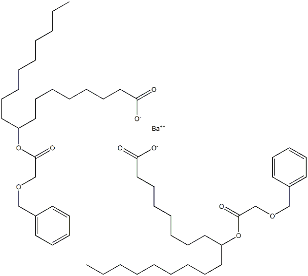 Bis[9-(benzyloxyacetoxy)stearic acid]barium salt 结构式