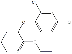 2-(2,4-Dichlorophenoxy)valeric acid ethyl ester 结构式