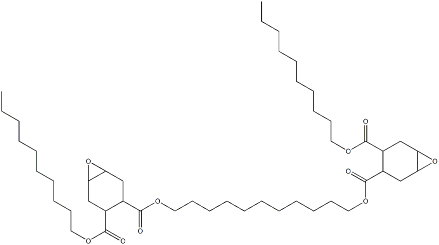 Bis[2-(decyloxycarbonyl)-4,5-epoxy-1-cyclohexanecarboxylic acid]1,11-undecanediyl ester 结构式