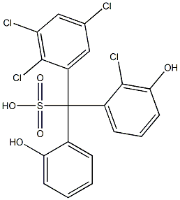 (2-Chloro-3-hydroxyphenyl)(2,3,5-trichlorophenyl)(2-hydroxyphenyl)methanesulfonic acid 结构式