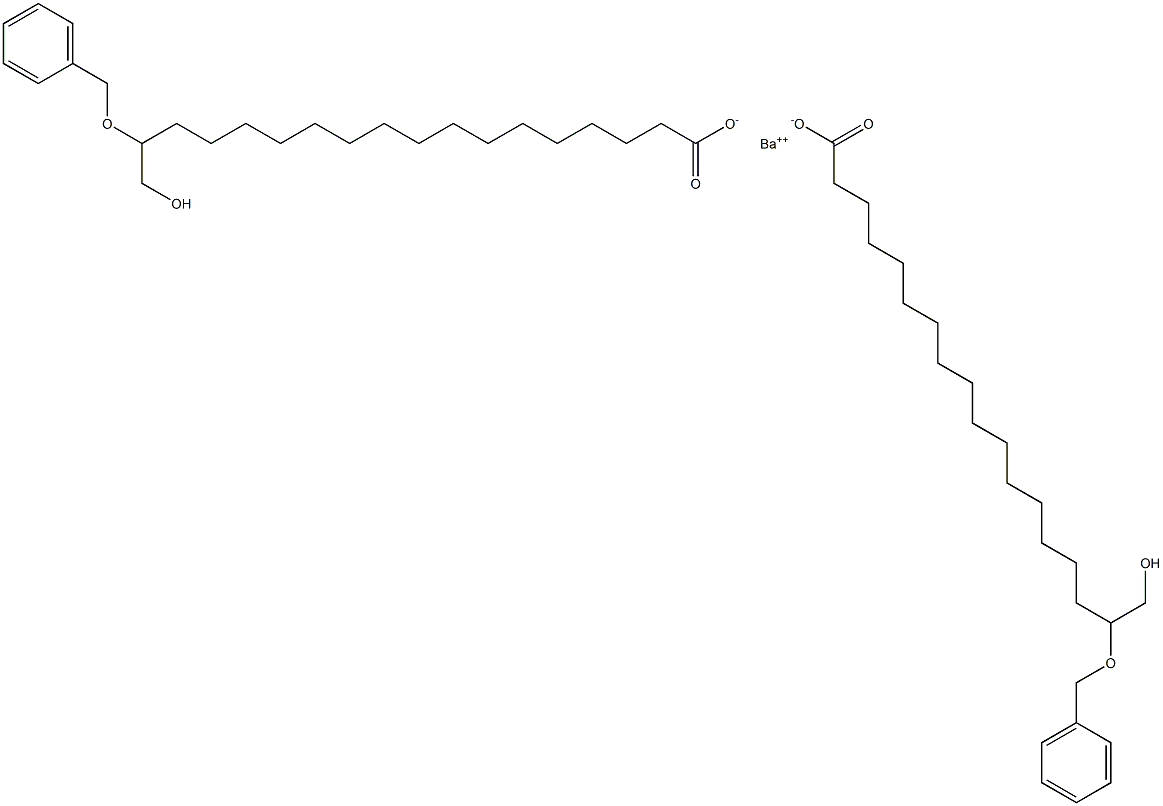 Bis(17-benzyloxy-18-hydroxystearic acid)barium salt 结构式