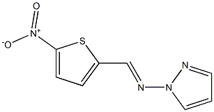 2-[(1H-Pyrazol-1-yl)iminomethyl]-5-nitrothiophene 结构式