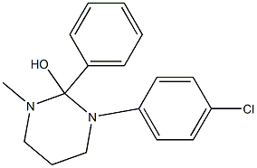 Hexahydro-1-methyl-2-phenyl-3-(4-chlorophenyl)pyrimidin-2-ol 结构式