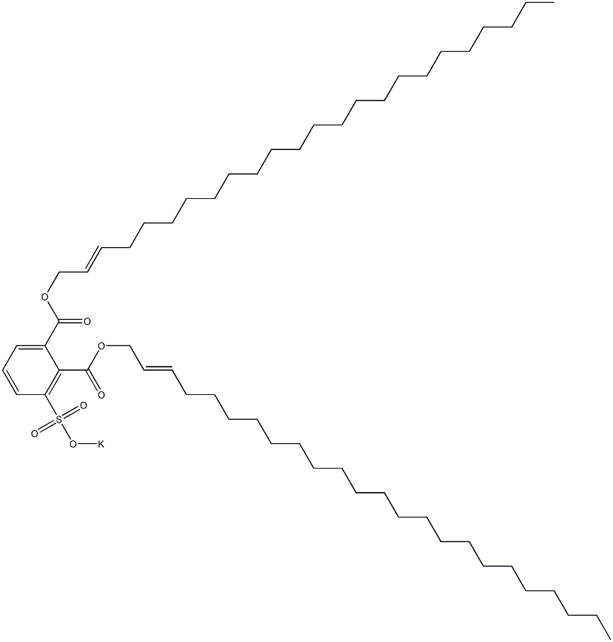 3-(Potassiosulfo)phthalic acid di(2-tetracosenyl) ester 结构式