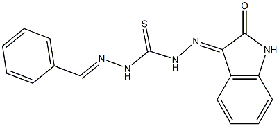 3-[[(2-Benzylidenehydrazino)thiocarbonyl]aminoimino]-1H-indol-2(3H)-one 结构式