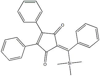 4,5-Diphenyl-2-[phenyl(trimethylsilyl)methylene]-4-cyclopentene-1,3-dione 结构式