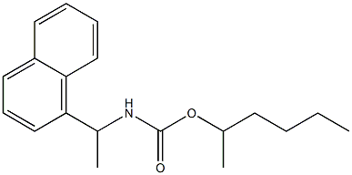 N-[1-(1-Naphtyl)ethyl]carbamic acid (1-methylpentyl) ester 结构式