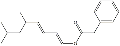 Phenylacetic acid 5,7-dimethyl-1,3-octadienyl ester 结构式