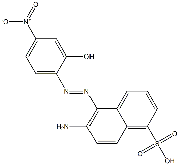 6-Amino-5-[(2-hydroxy-4-nitrophenyl)azo]-1-naphthalenesulfonic acid 结构式