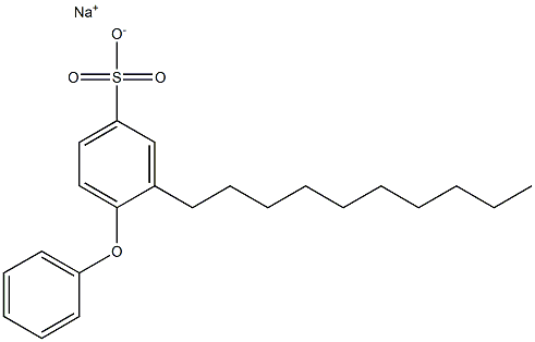3-Decyl-4-phenoxybenzenesulfonic acid sodium salt 结构式