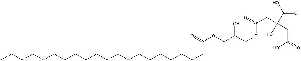 Citric acid dihydrogen 1-(2-hydroxy-3-henicosanoyloxypropyl) ester 结构式