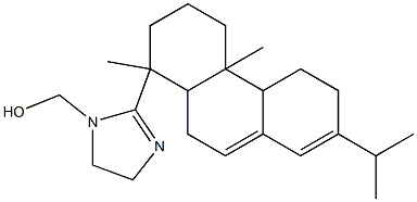 2-(1,2,3,4,4a,4b,5,6,10,10a-Decahydro-1,4a-dimethyl-7-isopropylphenanthren-1-yl)-2-imidazoline-1-methanol 结构式