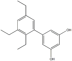 5-(2,3,5-Triethylphenyl)benzene-1,3-diol 结构式