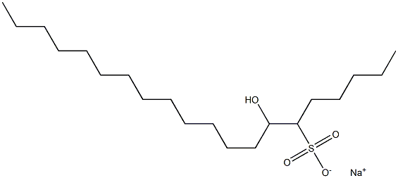 7-Hydroxyicosane-6-sulfonic acid sodium salt 结构式