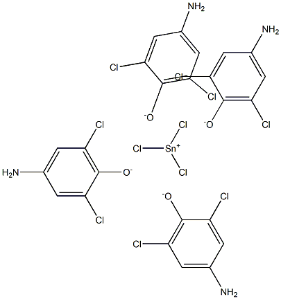 Trichlorotin(IV)4-amino-2,6-dichlorophenolate 结构式