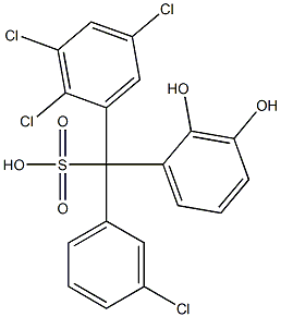 (3-Chlorophenyl)(2,3,5-trichlorophenyl)(2,3-dihydroxyphenyl)methanesulfonic acid 结构式