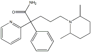 5-(2,6-Dimethyl-1-piperidinyl)-2-(2-pyridinyl)-2-phenylvaleramide 结构式