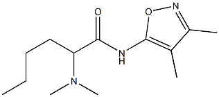 2-(Dimethylamino)-N-(3,4-dimethyl-5-isoxazolyl)hexanamide 结构式