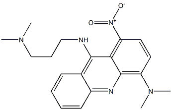 1-Nitro-N,N-dimethyl-N'-[3-(dimethylamino)propyl]acridine-4,9-diamine 结构式