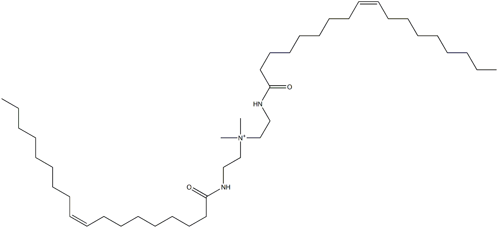 N,N-Dimethyl-2-[[(Z)-1-oxo-9-octadecenyl]amino]-N-[2-[[(Z)-1-oxo-9-octadecenyl]amino]ethyl]ethanaminium 结构式