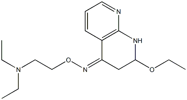 2-Ethoxy-4-[[2-(diethylamino)ethoxy]imino]-1,2,3,4-tetrahydro-1,8-naphthyridine 结构式