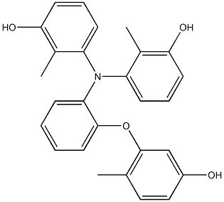 N,N-Bis(3-hydroxy-2-methylphenyl)-2-(3-hydroxy-6-methylphenoxy)benzenamine 结构式