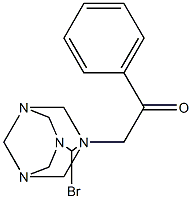 N-Phenacylhexamethylenetetramine bromide 结构式