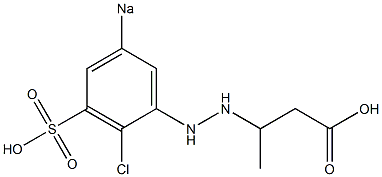 3-[2-(2-Chloro-5-sodiosulfophenyl)hydrazino]butanoic acid 结构式