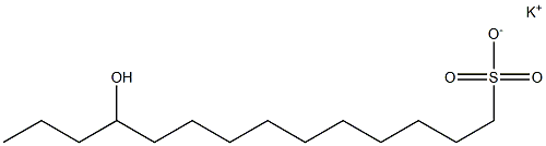 11-Hydroxytetradecane-1-sulfonic acid potassium salt 结构式