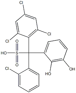 (2-Chlorophenyl)(2,4,6-trichlorophenyl)(2,3-dihydroxyphenyl)methanesulfonic acid 结构式