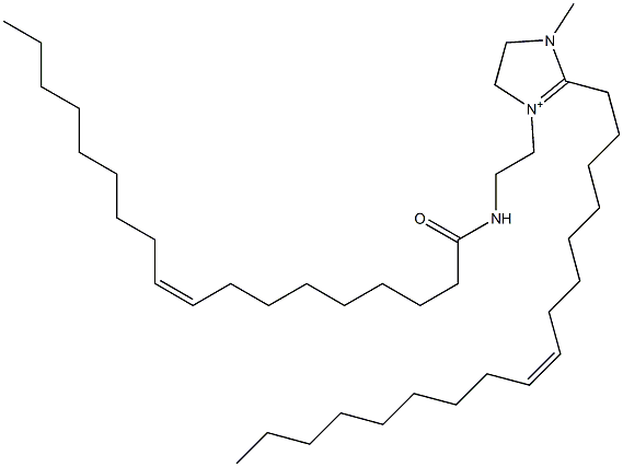 [2-[(Z)-8-Heptadecenyl]-4,5-dihydro-1-methyl-3-[2-[[(Z)-1-oxo-9-octadecenyl]amino]ethyl]-1H-imidazol]-3-ium 结构式
